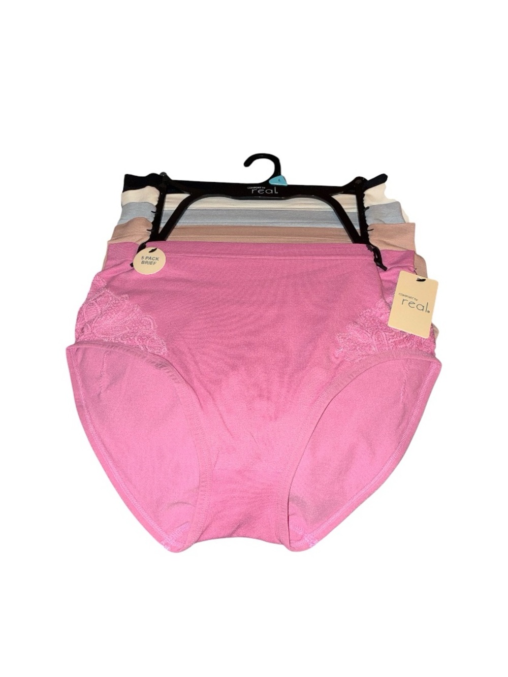 Comfort by Real 5-Pack Women's High-Rise Briefs - Pink & Neutrals